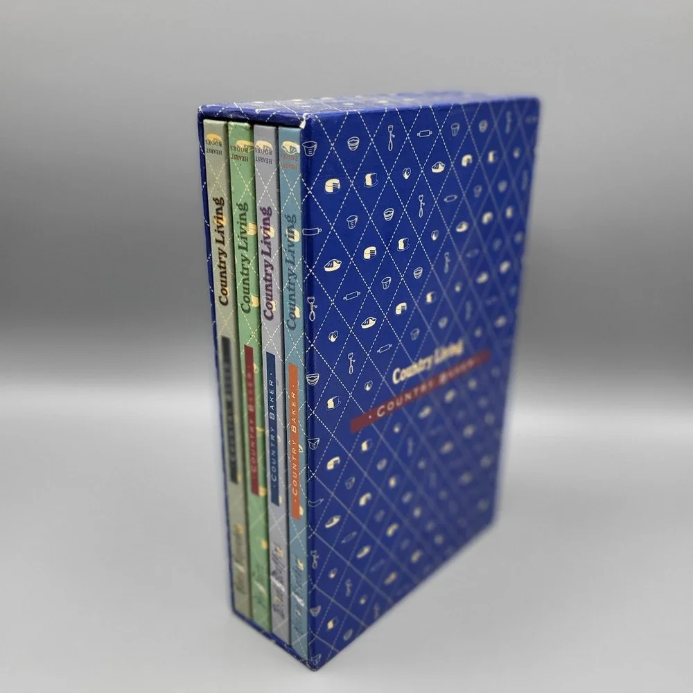 Country Living Country Baker Cookbook Set 4 Books Boxed Set Blue Hardcover